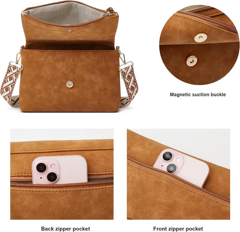 Makes Crossbody Purse for Women Small Crossbody Bags Trendy Vegan Leather with Adjustable Shoulder Straps Gift for Mother Wife Mom - Image 2